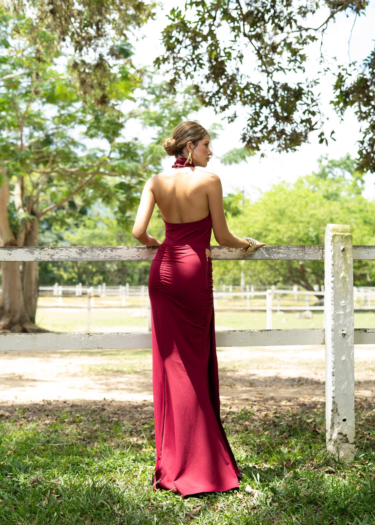 Vestido Burdeos — vista 4