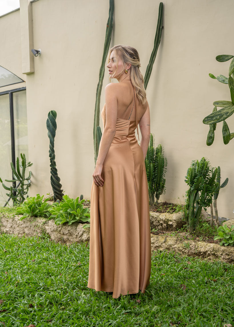 Vestido Lusiana Café 5