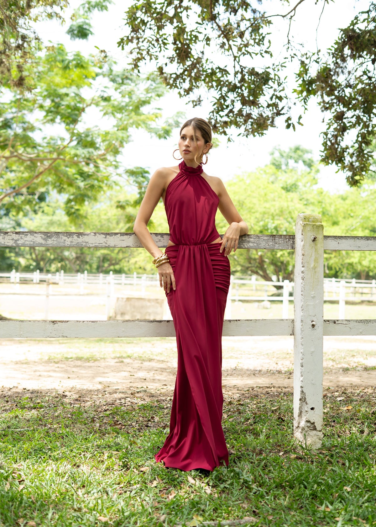 Vestido Burdeos — vista 3