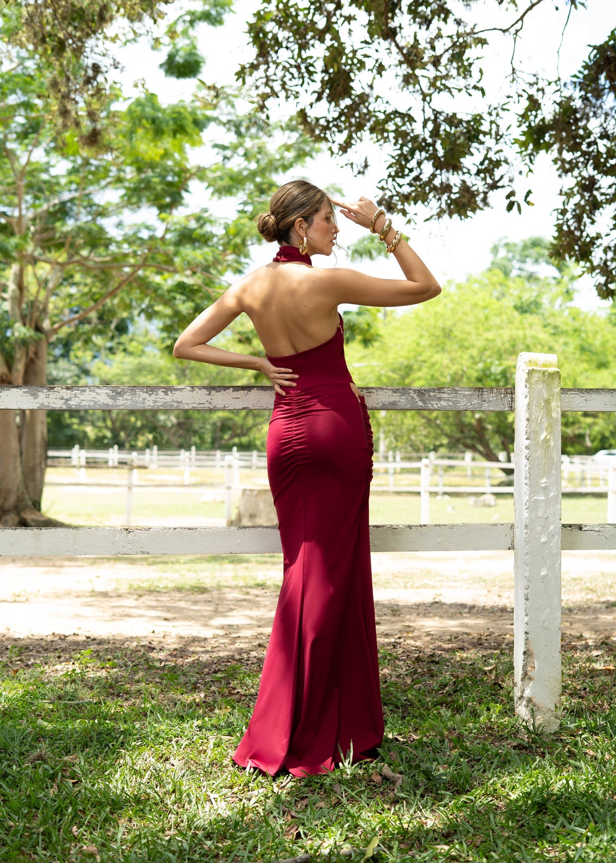 Vestido Burdeos — vista 5