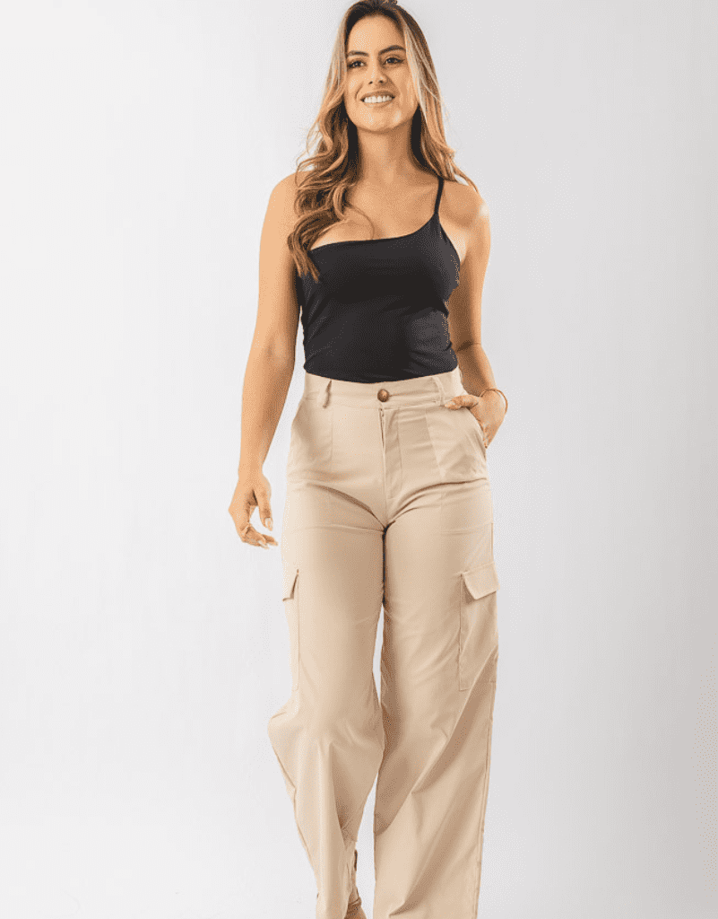 Pantalón Cargo Beige